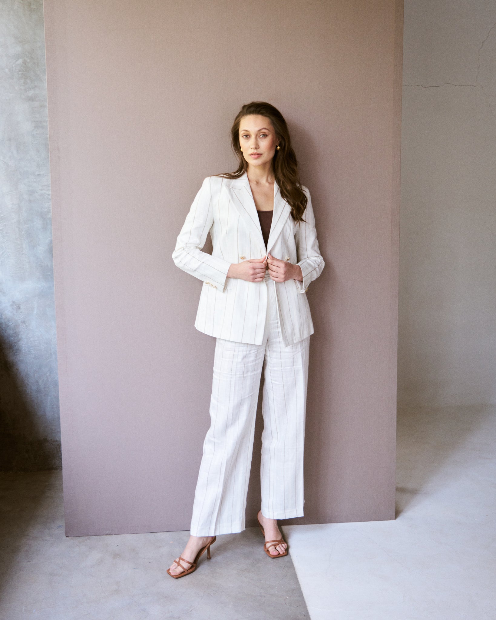 Logus striped linen blazer