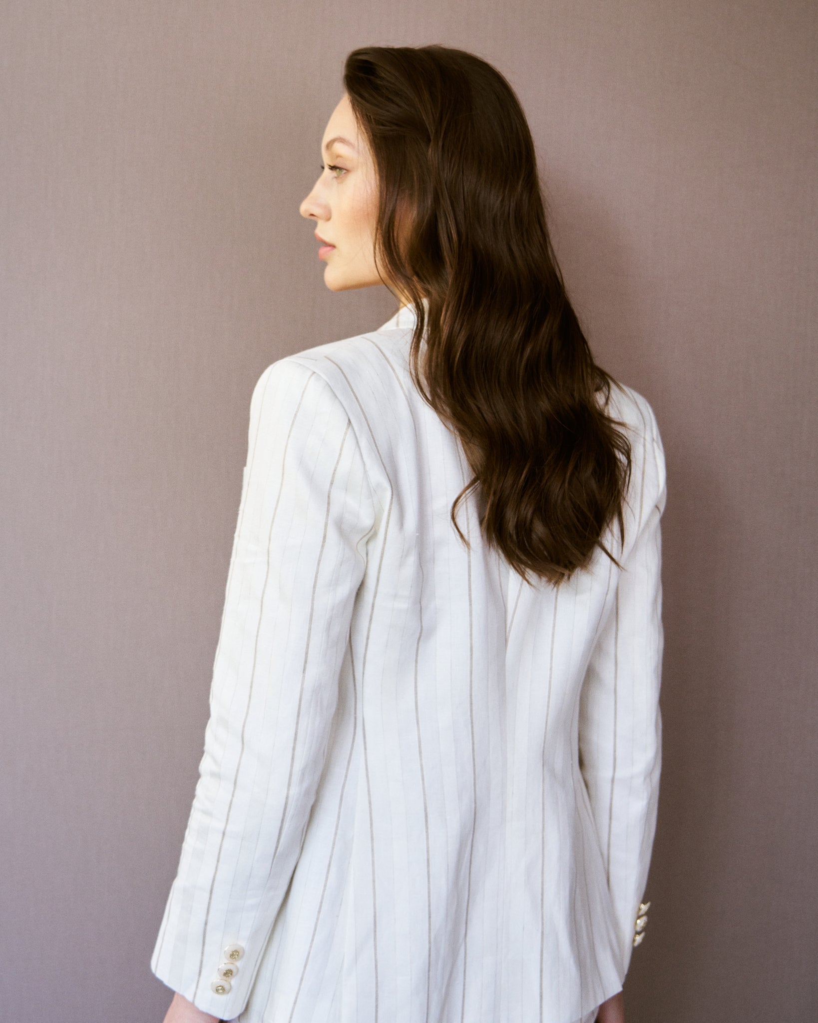 Logus striped linen blazer