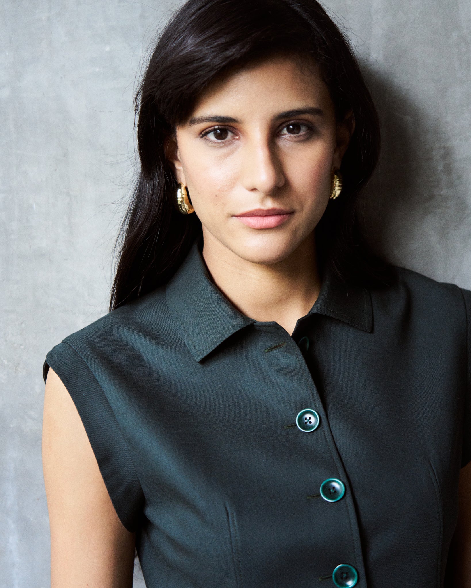 Logus green peplum top