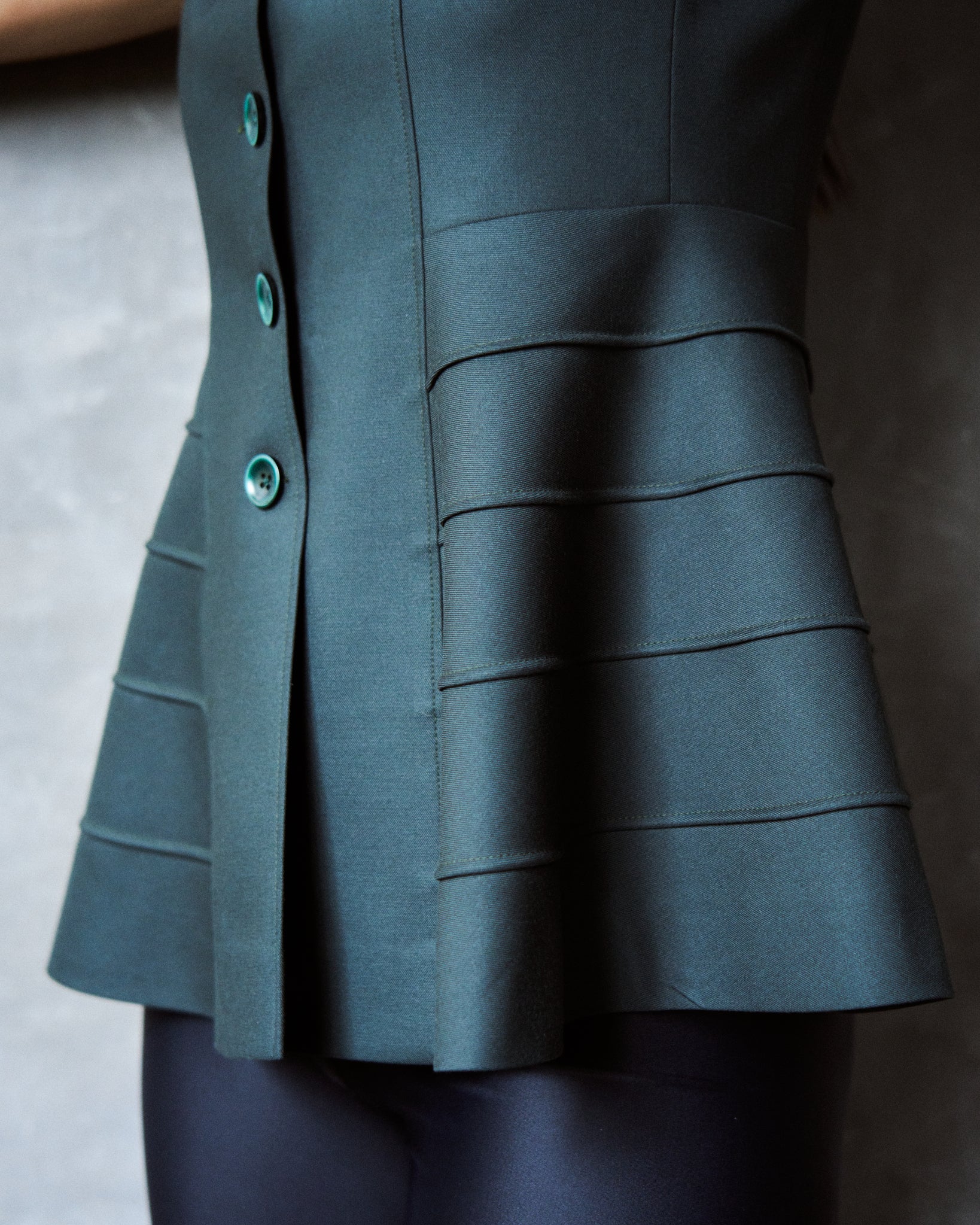 Logus green peplum top