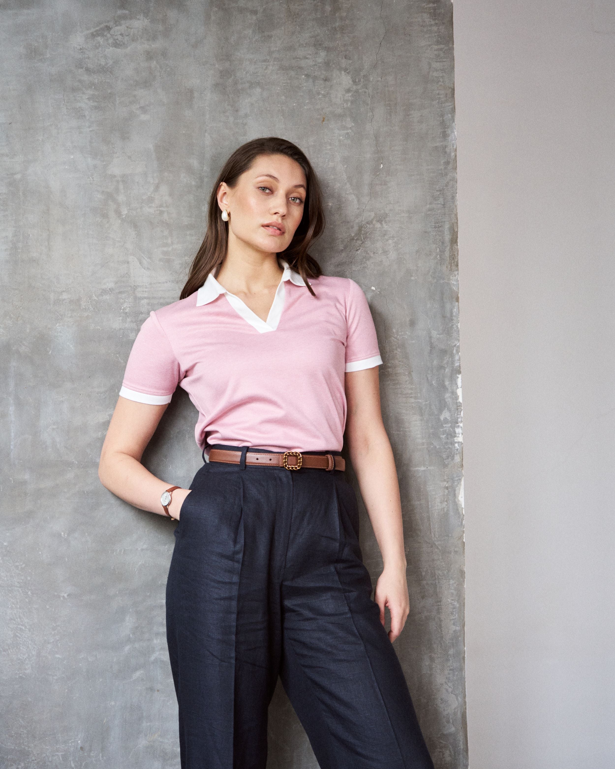 Logus Navy Blue Linen trouser