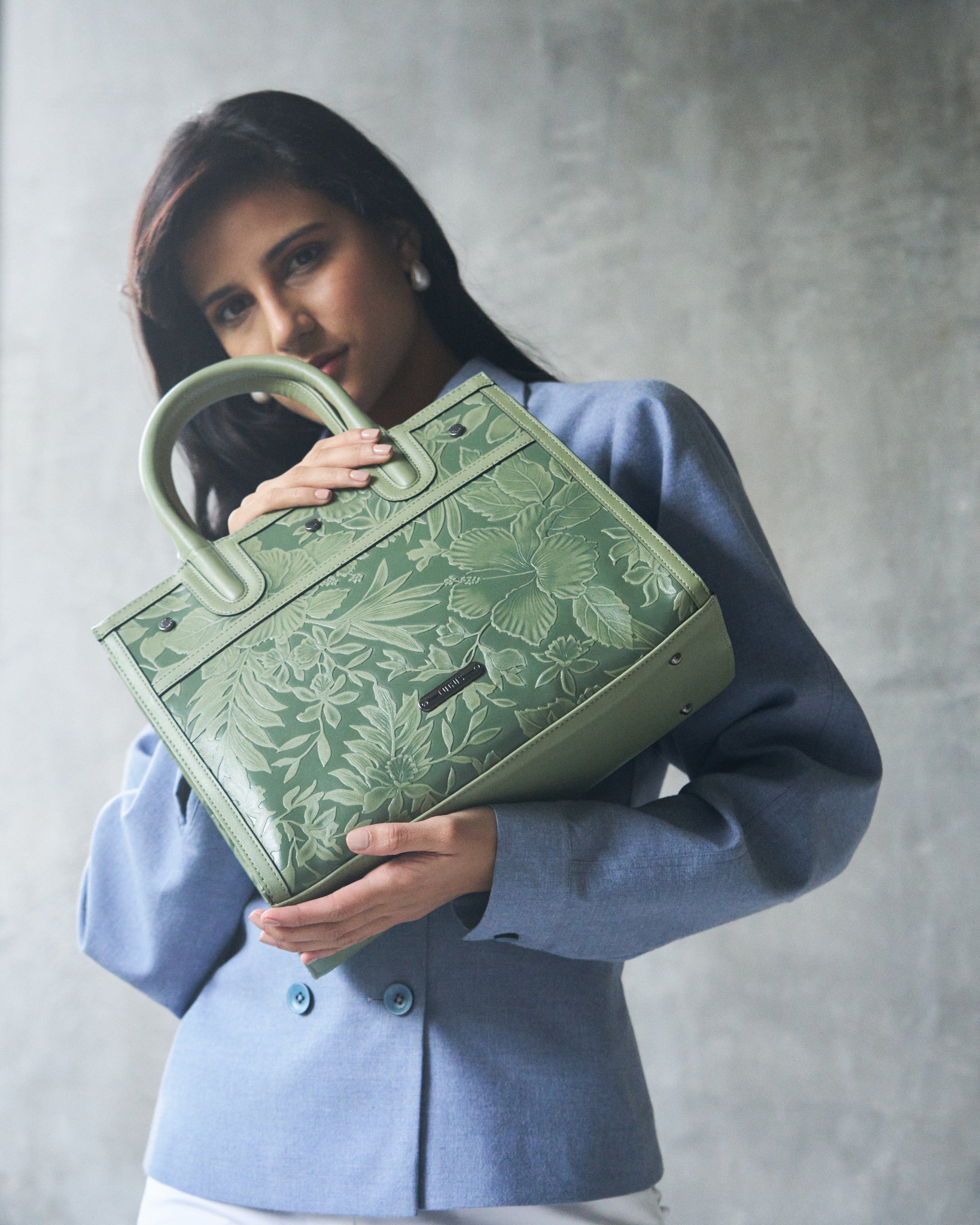 Logus green structured bag