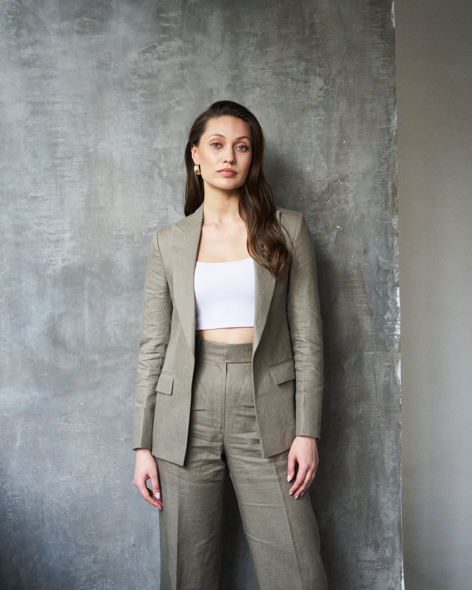 Logus khaki linen trouser