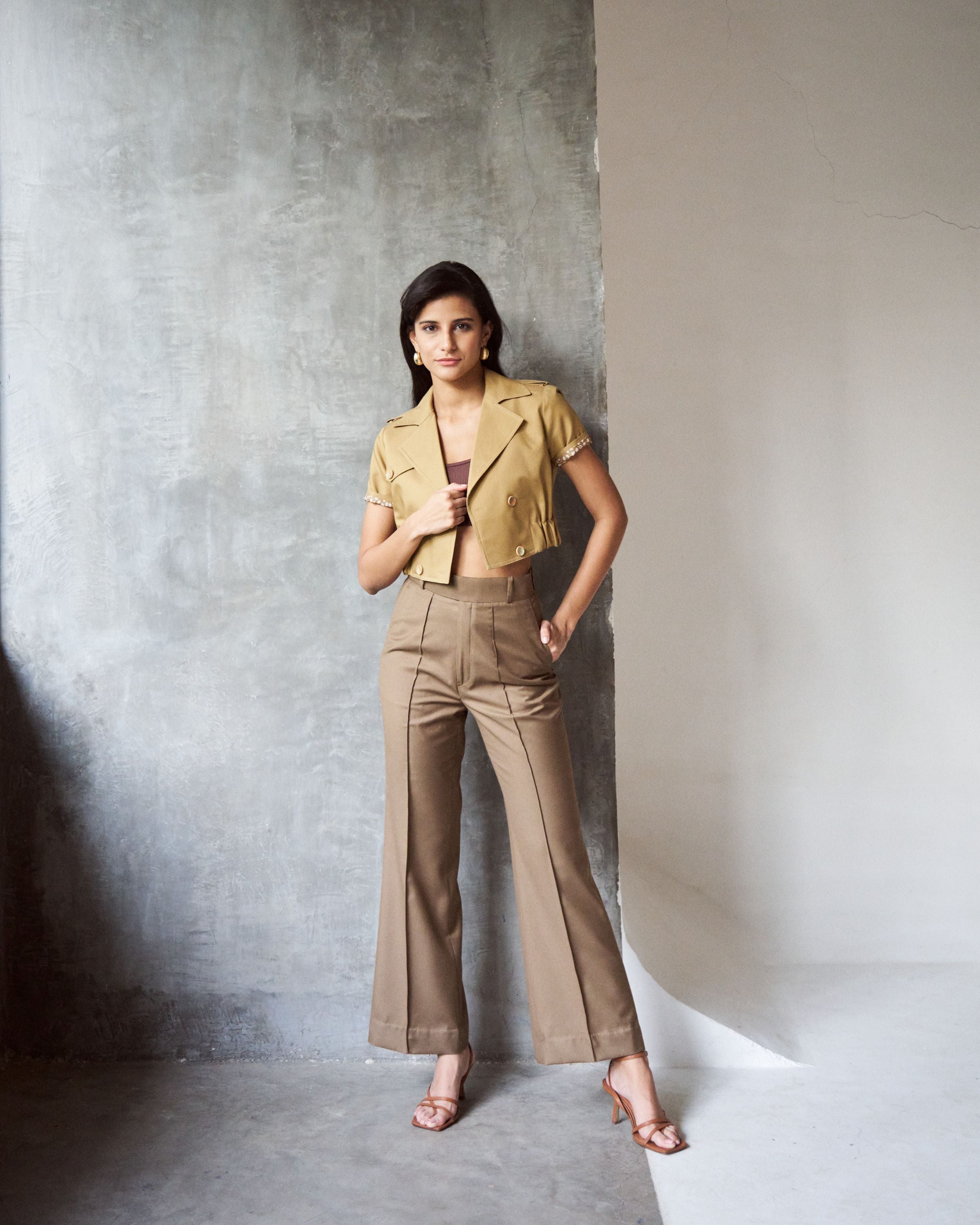 Logus tailored cropped quest cotton jacket