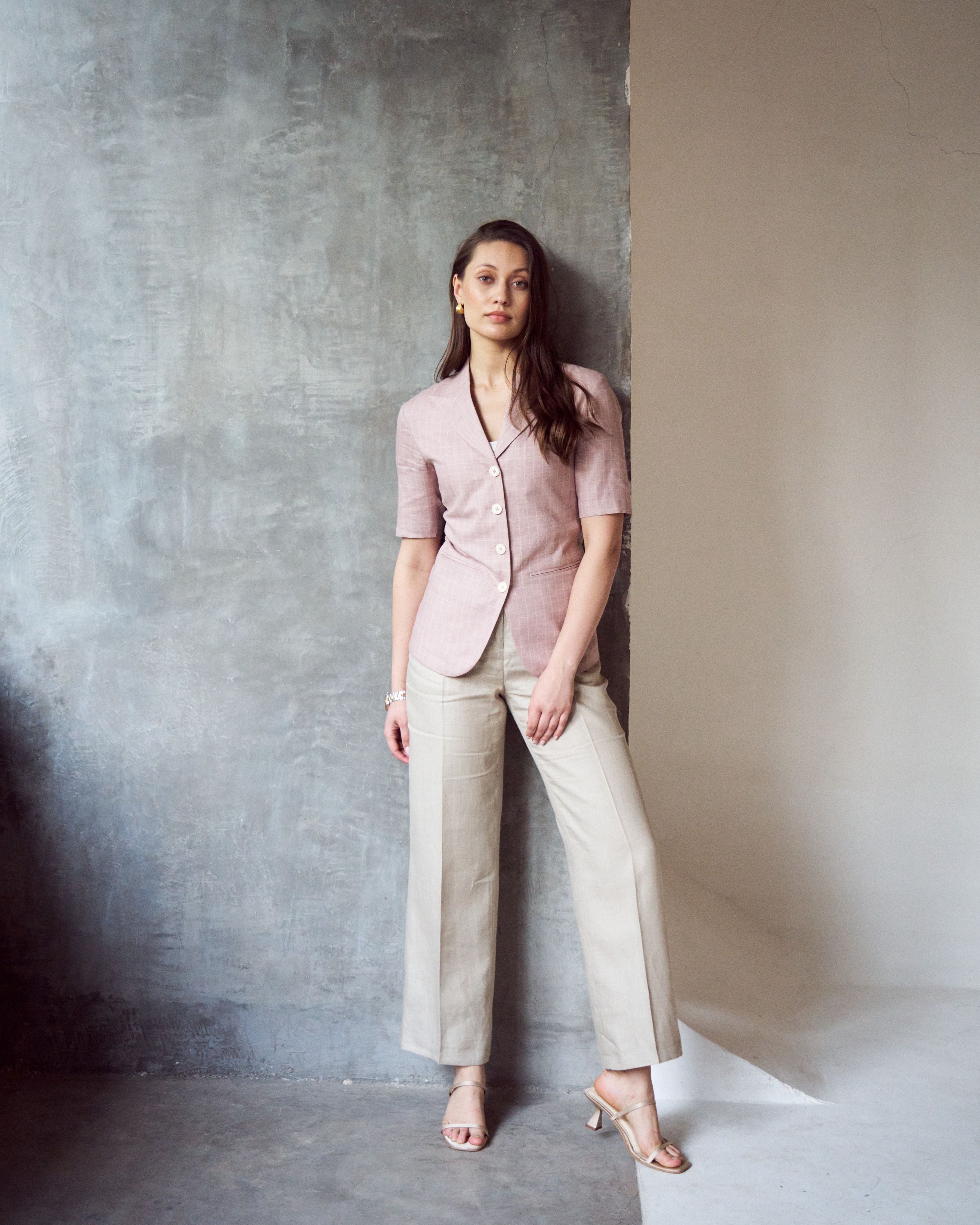 Logus Single pleat Linen trouser