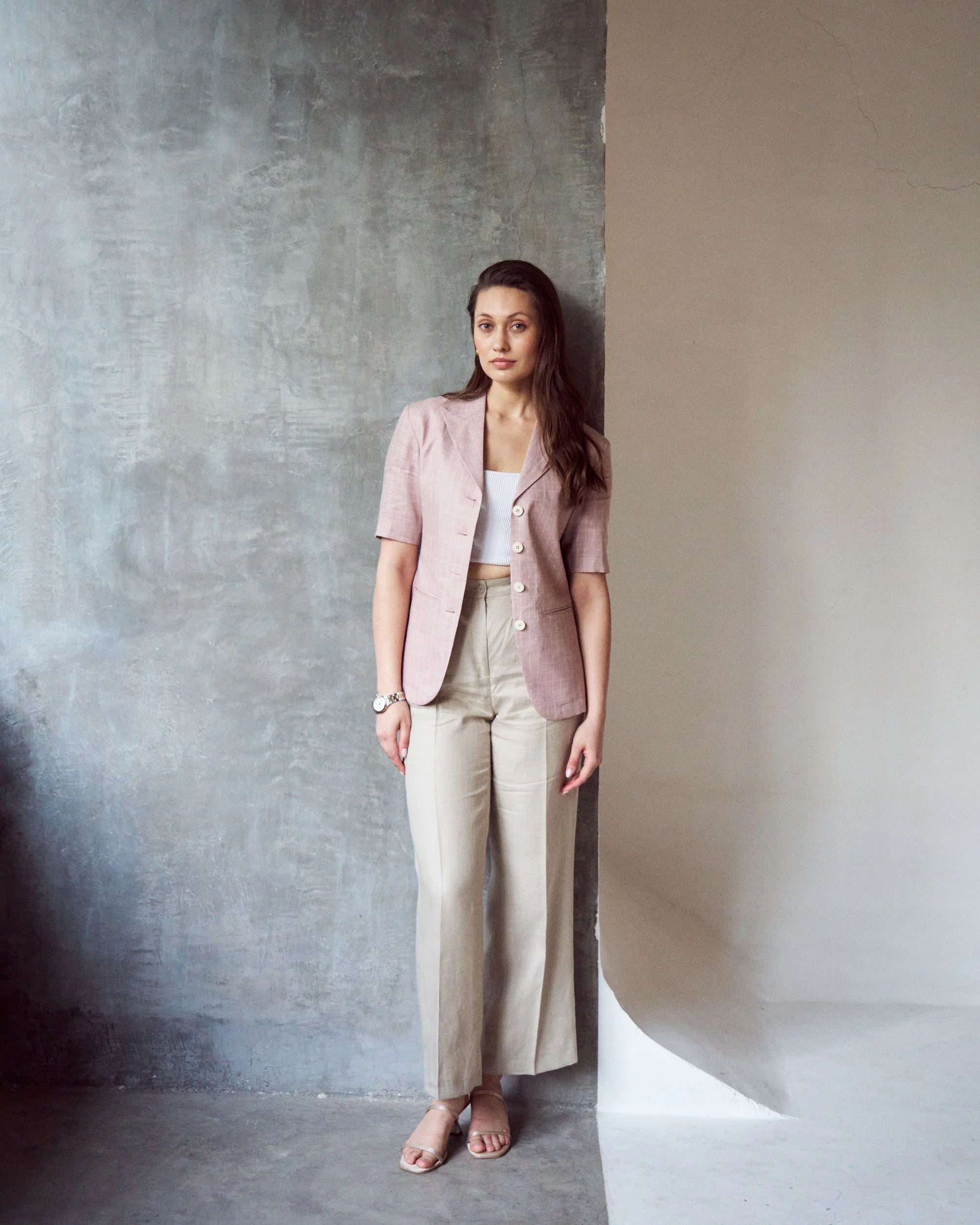 Logus Single pleat Linen trouser