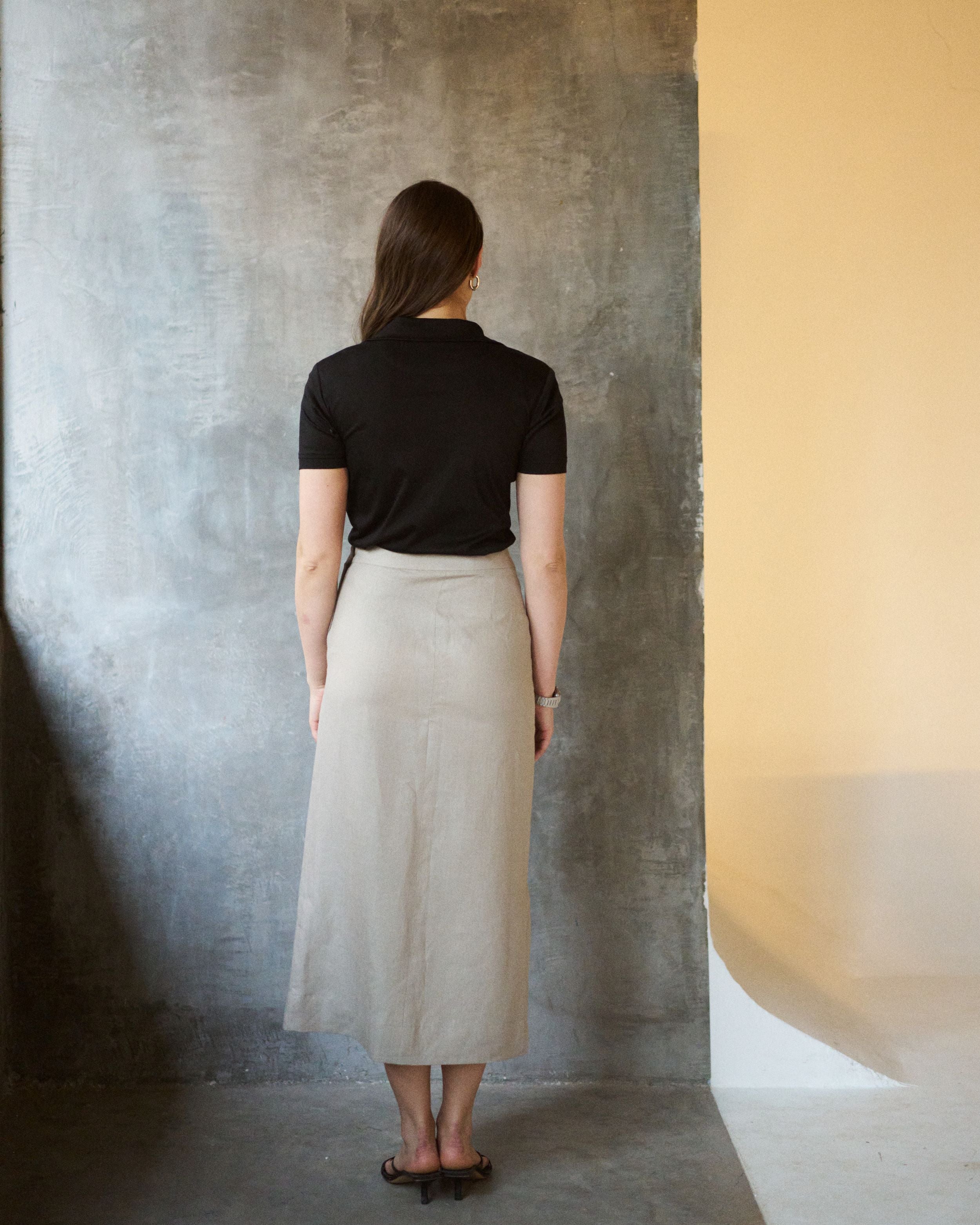 Logus Beige Linen skirt