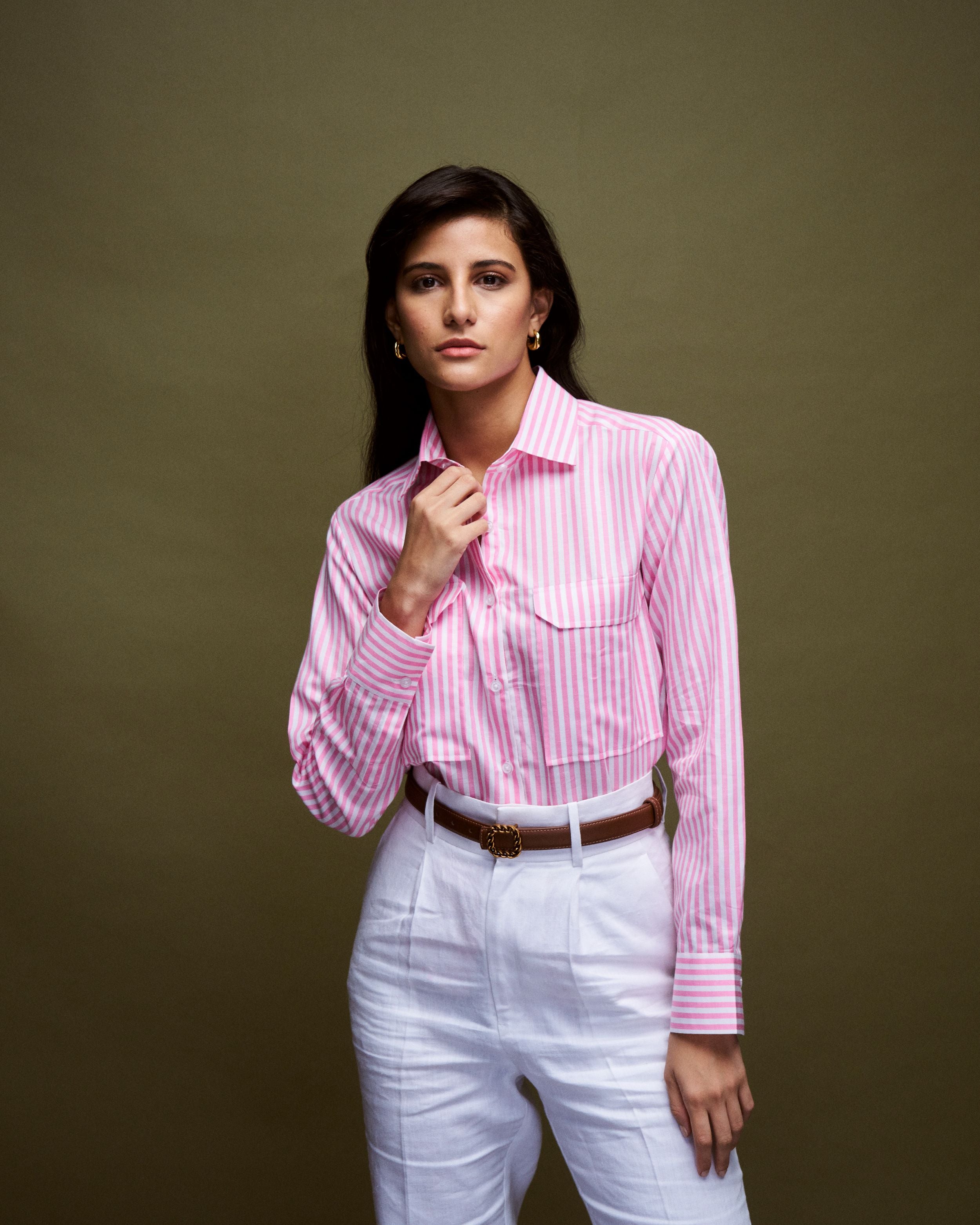 Logus Stripe oversized cotton shirt