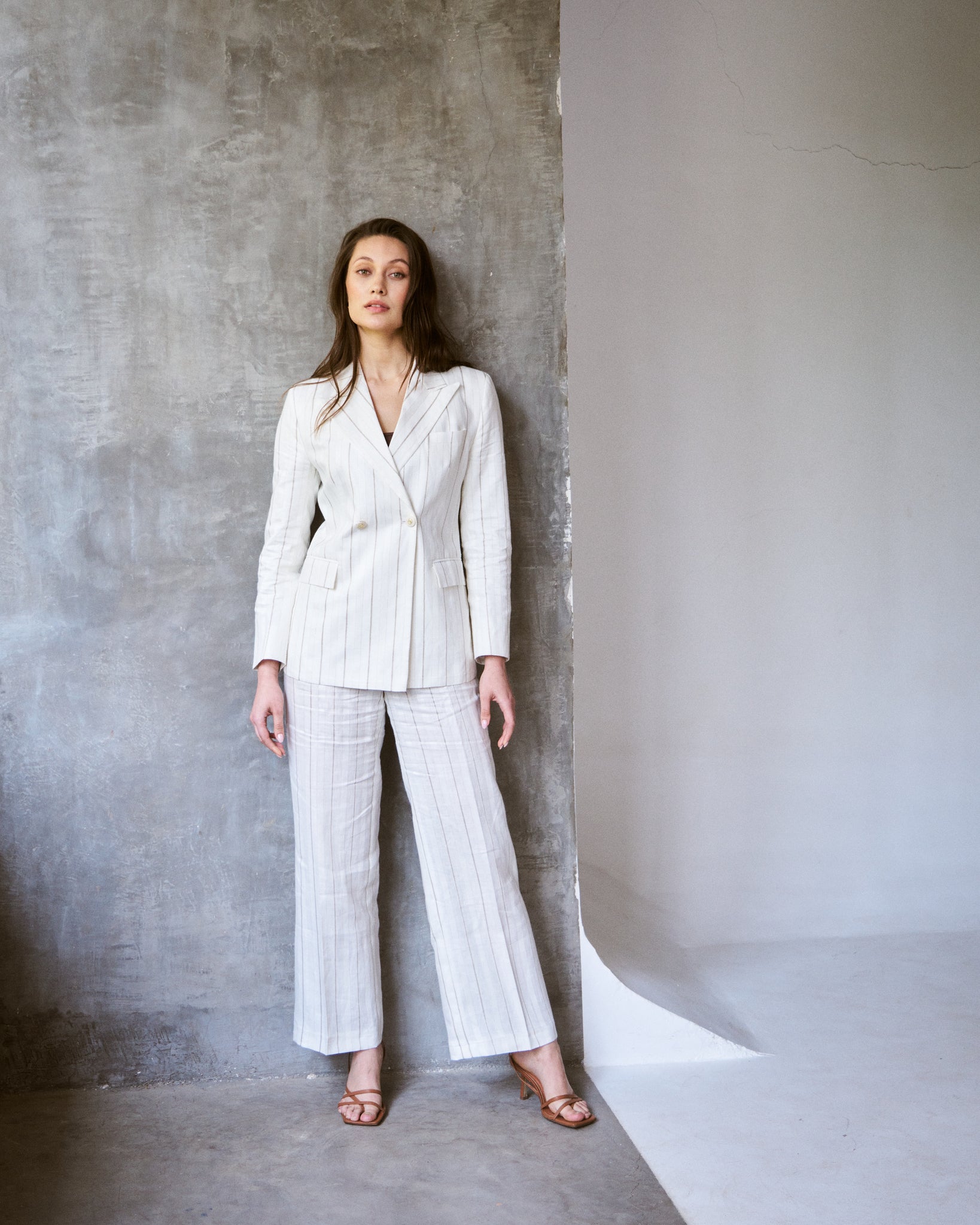 Logus striped linen blazer