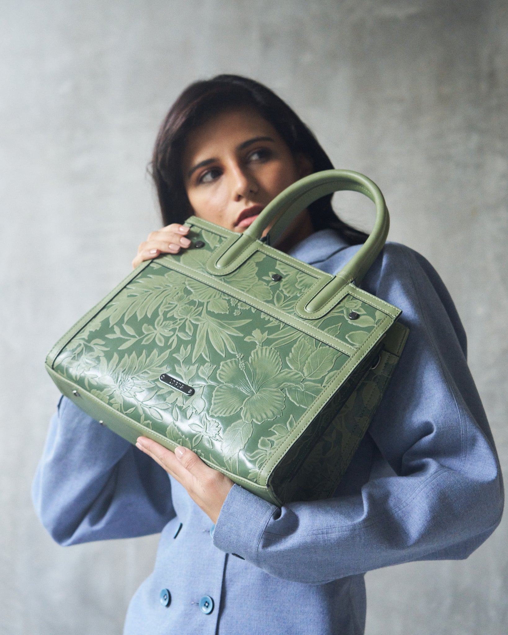 Logus green structured bag