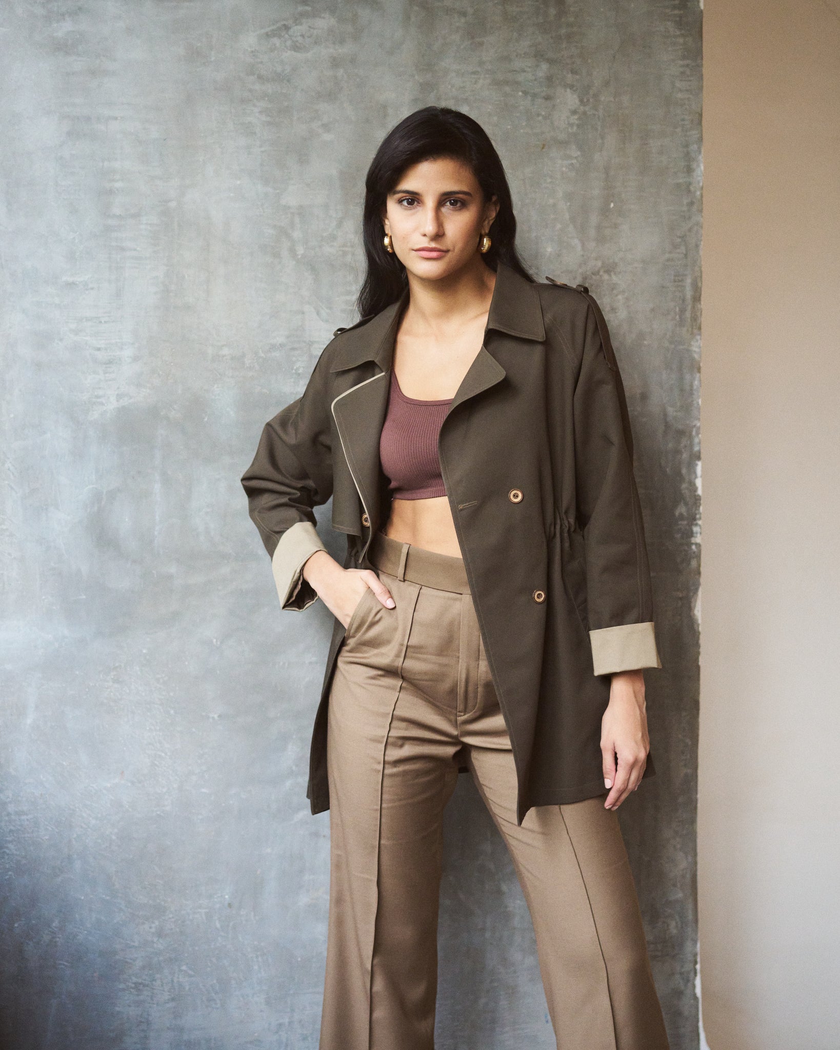 Logus dark beige trouser