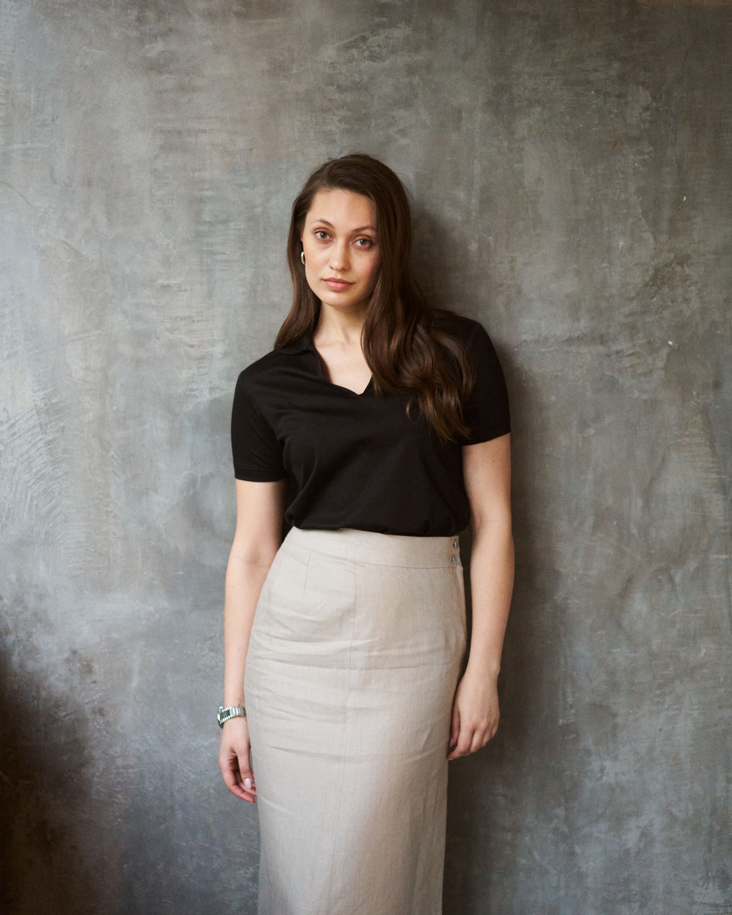 Logus Beige Linen skirt