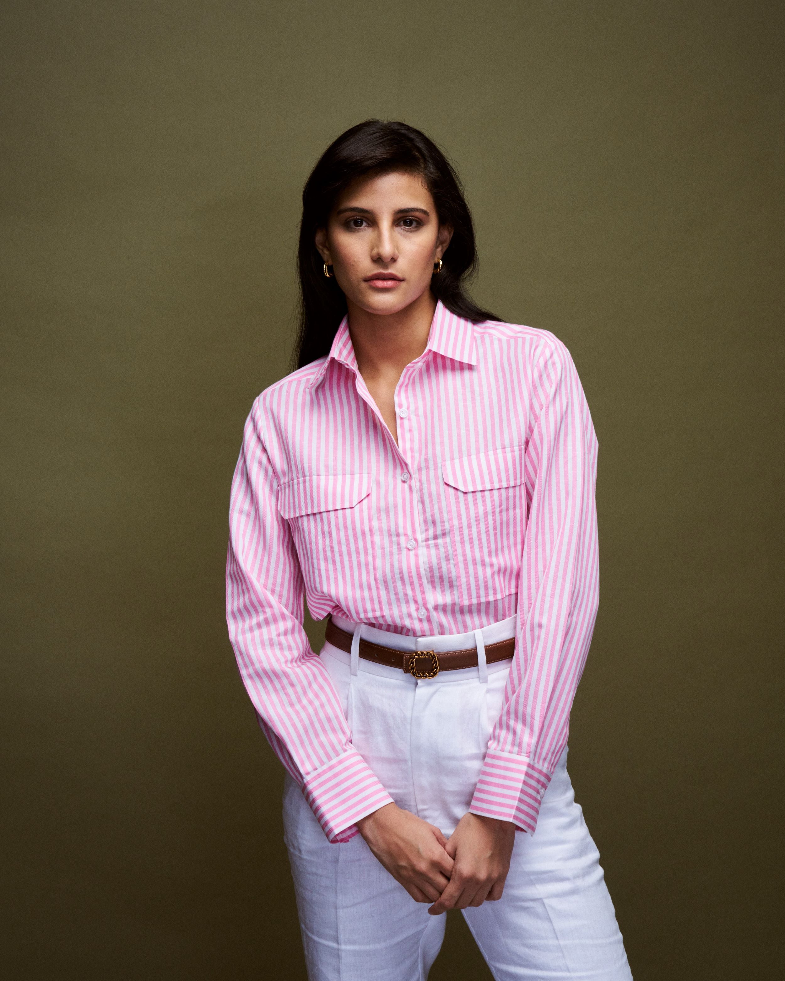 Logus Stripe oversized cotton shirt