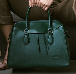 Logus green handheld structured bag